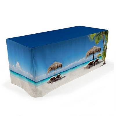 Fitted Tablecloth – Full-Color Dye Sublimation, 170GSM Plain Cloth for 4' Table